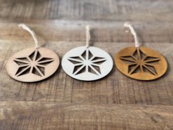 Holz Weihnachtsbaum-Anhänger "Stern" im 4er-Set